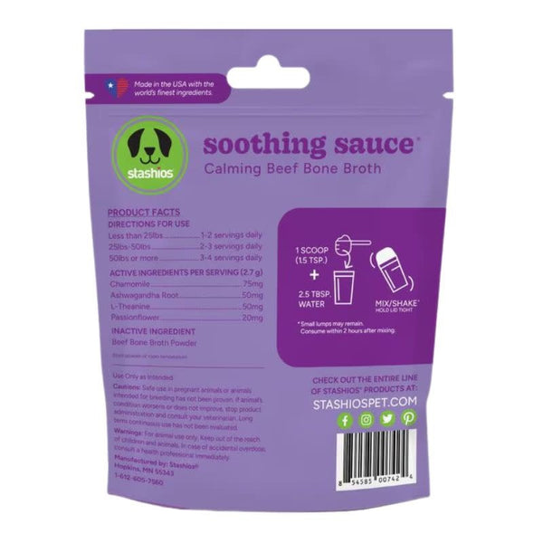 STASHIOS Soothing Sauce Calming Beef Bone Broth Topper 3 OZ.