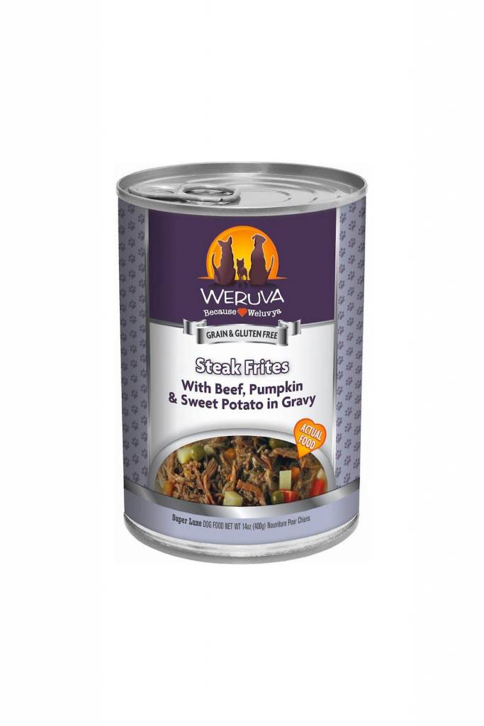 WERUVA Steak Frites Grain-Free Canned Dog Food Case
