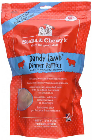 STELLA & CHEWY'S Freeze-Dried Dog Food Dinner Patties Dandy Lamb