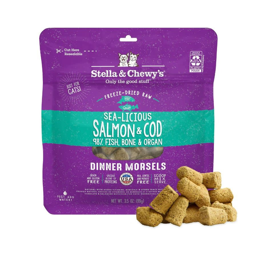 STELLA & CHEWY'S Freeze-dried Cat Food Sea-Licious Salmon & Cod