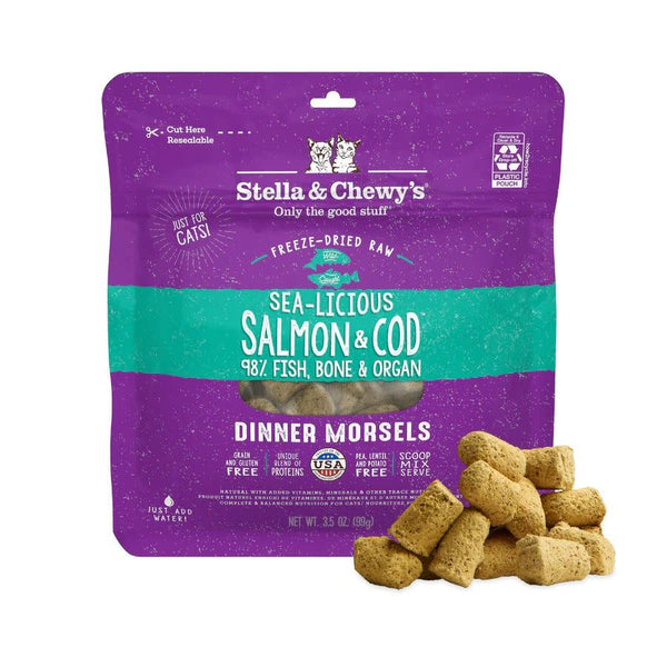 STELLA & CHEWY'S Freeze-dried Cat Food Sea-Licious Salmon & Cod