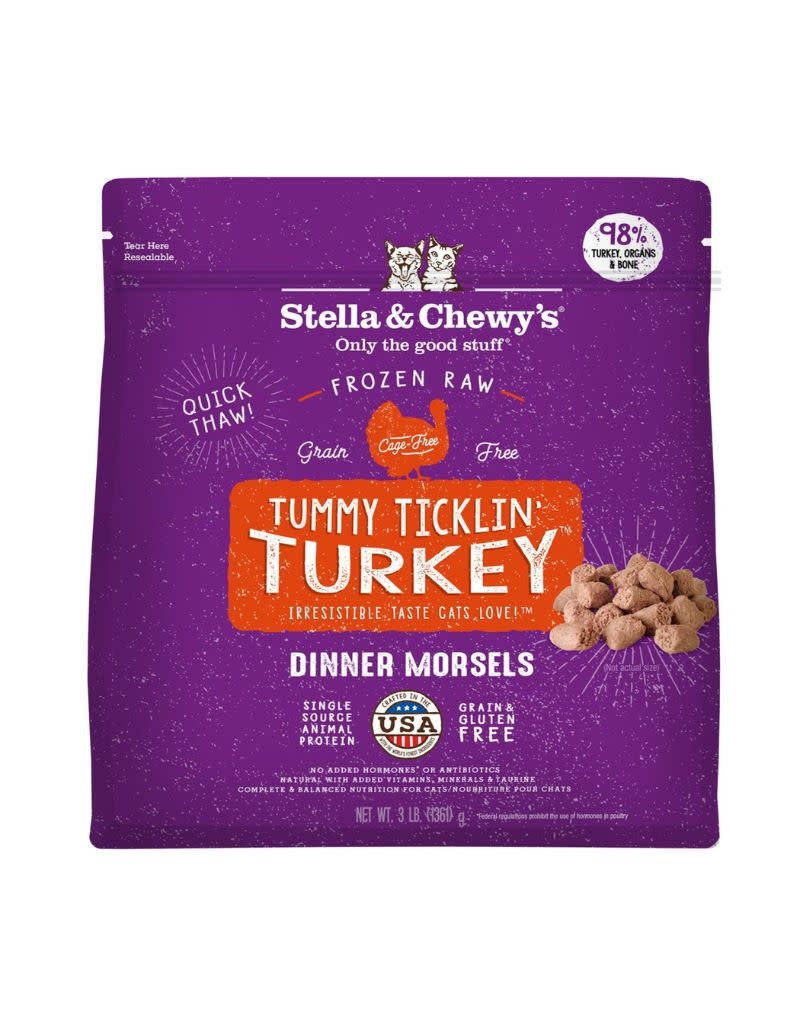 STELLA & CHEWY'S Frozen Cat Food Dinner Morsels Turkey 3LB