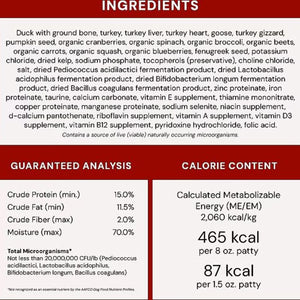 STELLA & CHEWY'S Frozen Dog Food Dinner Patties Duck Duck Goose