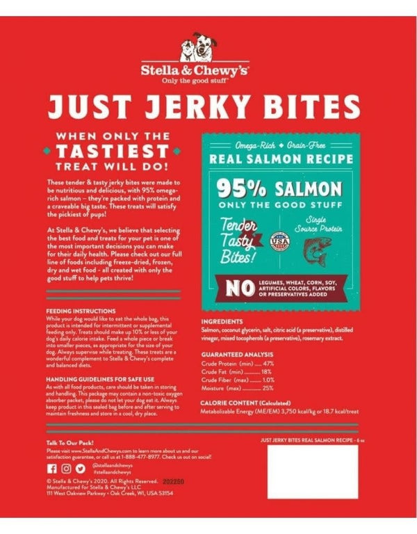 STELLA & CHEWY'S Just Jerky Bites 6 oz Salmon