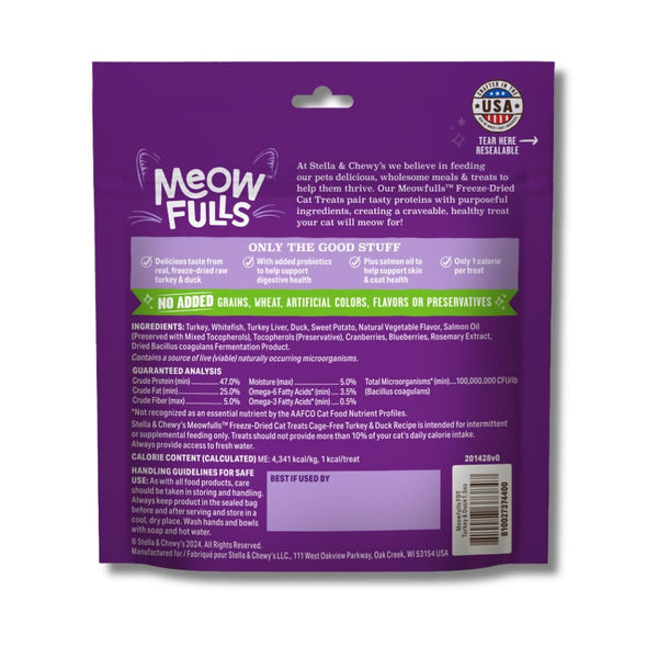 STELLA & CHEWY'S Meowfulls Turkey & Duck Cat Treats