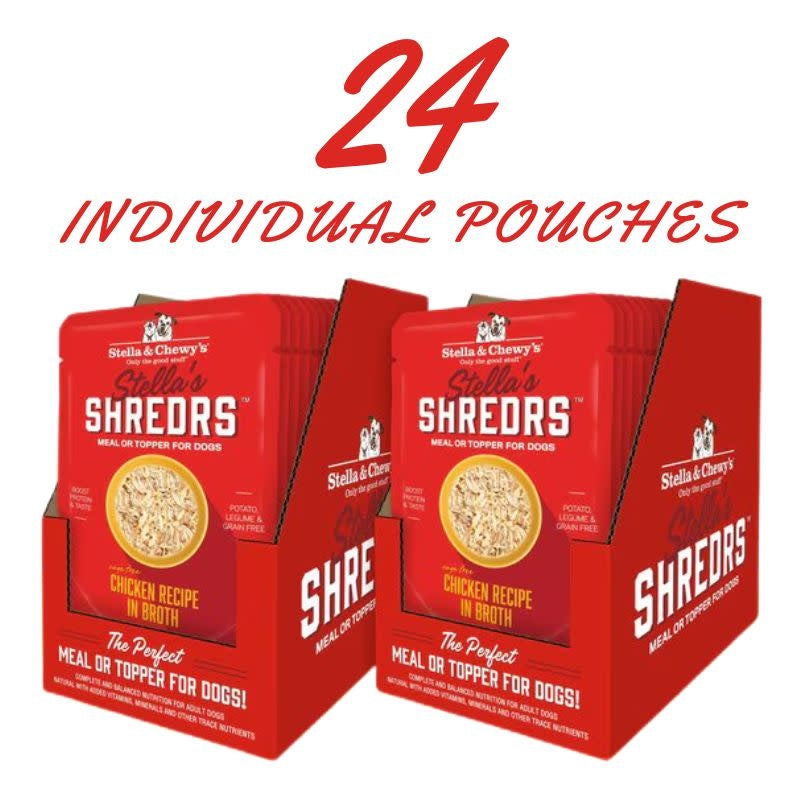 STELLA & CHEWY'S Shredrs Chicken Recipe for Dogs 2.8oz CASE/24