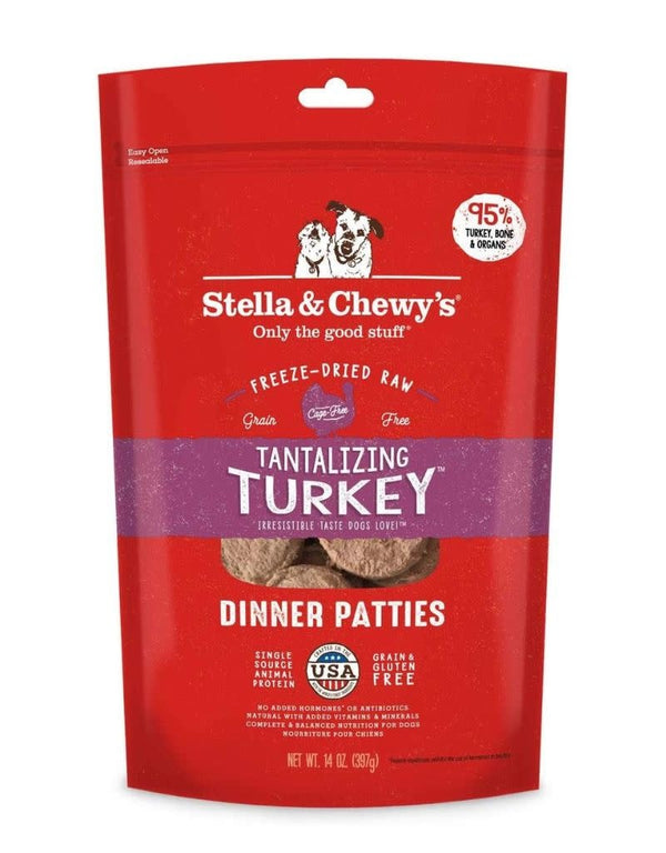 STELLA & CHEWY'S Freeze-Dried Dog Food Dinner Patties Tantalizing Turkey