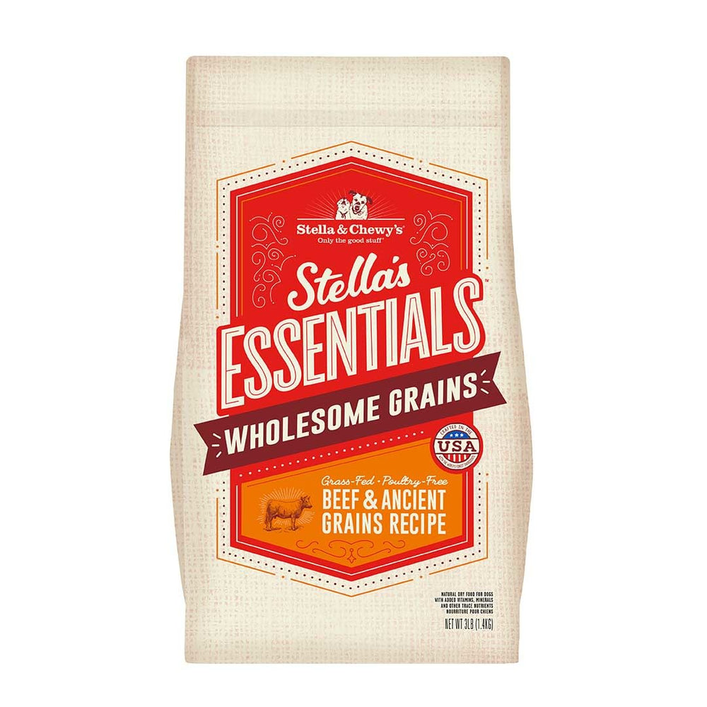 STELLA & CHEWY'S Dry Dog Food Essentials Grass-Fed Beef and Ancient Grains
