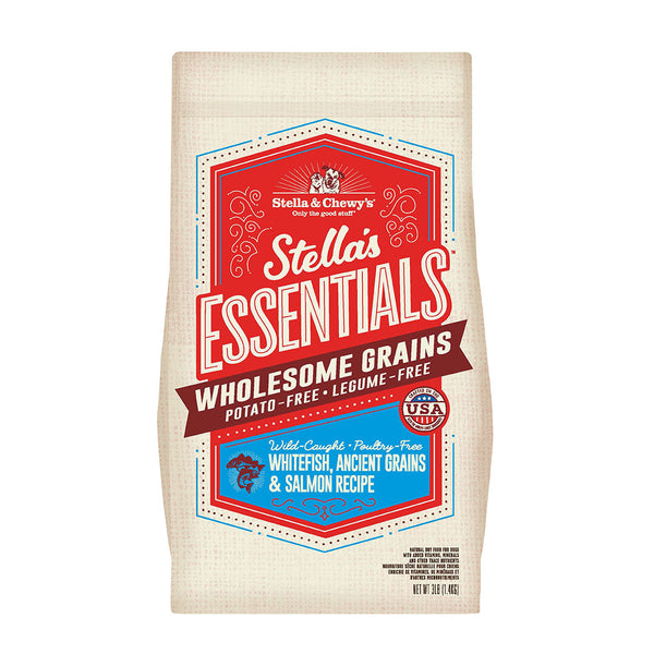 STELLA & CHEWY'S Dry Dog Food Essentials Wild Caught Whitefish Ancient Grains and Salmon