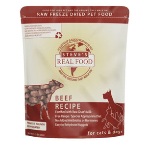 STEVES REAL FOOD Beef Freezedried Dog Food 1.25 lb.