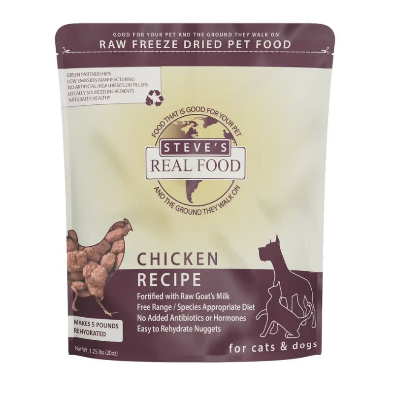 STEVES REAL FOOD Chicken Freezedried Dog Food 1.25 lb.