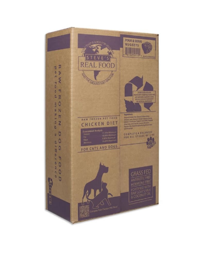 STEVES REAL FOOD Chicken Frozen Patties Dog and Cat Food