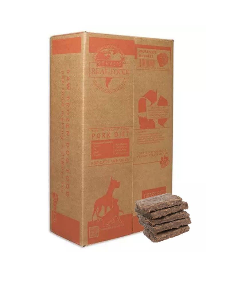 STEVES REAL FOOD Pork Frozen Patties Dog and Cat Food