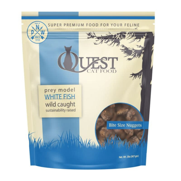 STEVES REAL FOOD Quest Frozen Cat Food Whitefish 2LB