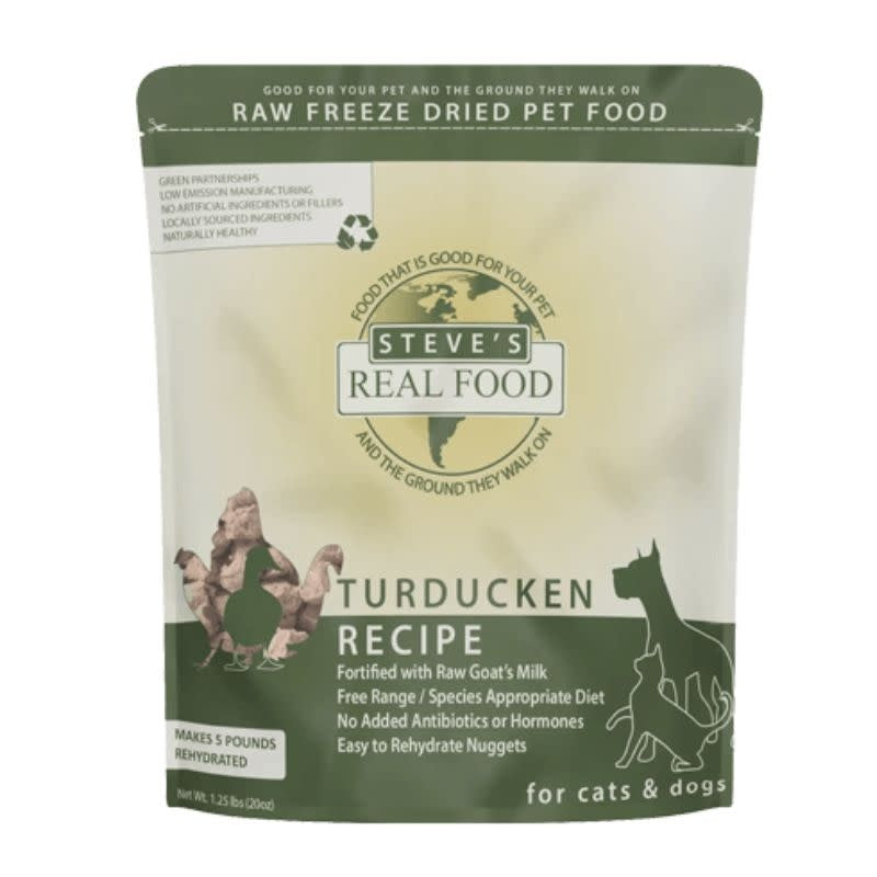 STEVES REAL FOOD Turducken Freezedried Dog Food 1.25 lb.