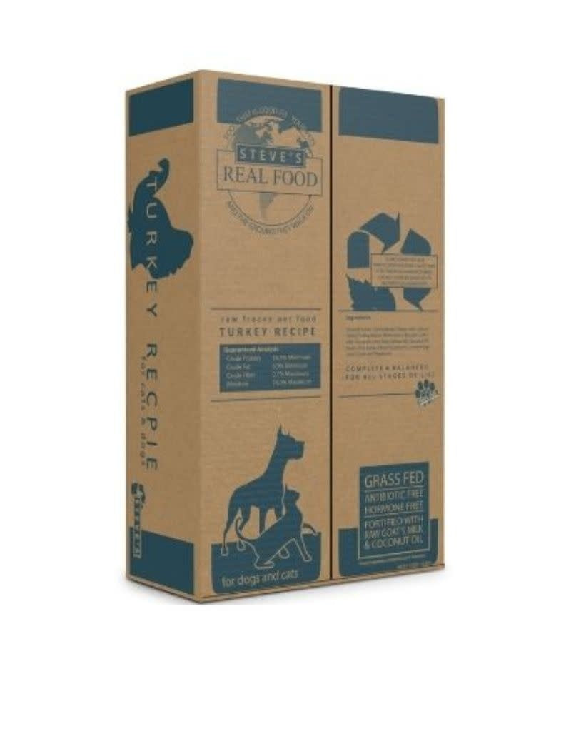 STEVES REAL FOOD Turkey Frozen Patties Dog and Cat Food