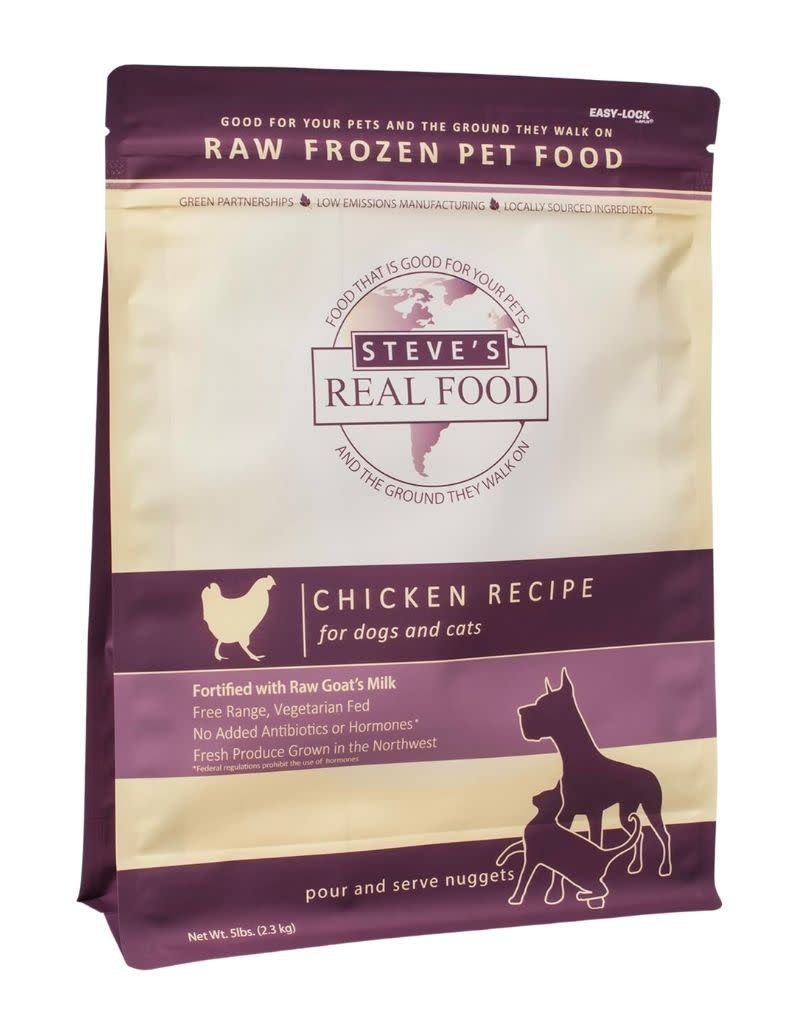 STEVES REAL FOOD Chicken Frozen Nuggets Dog and Cat Food