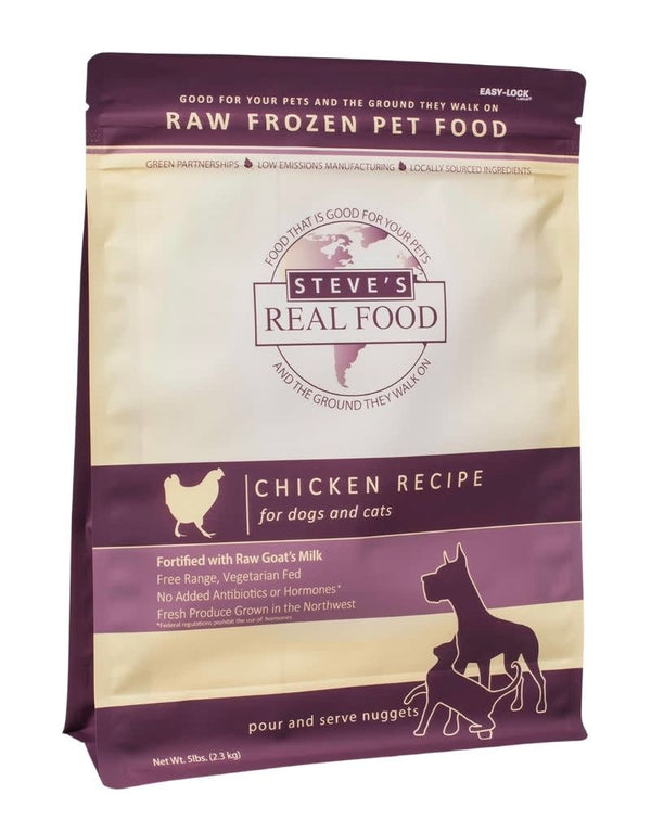 STEVES REAL FOOD Chicken Frozen Nuggets Dog and Cat Food