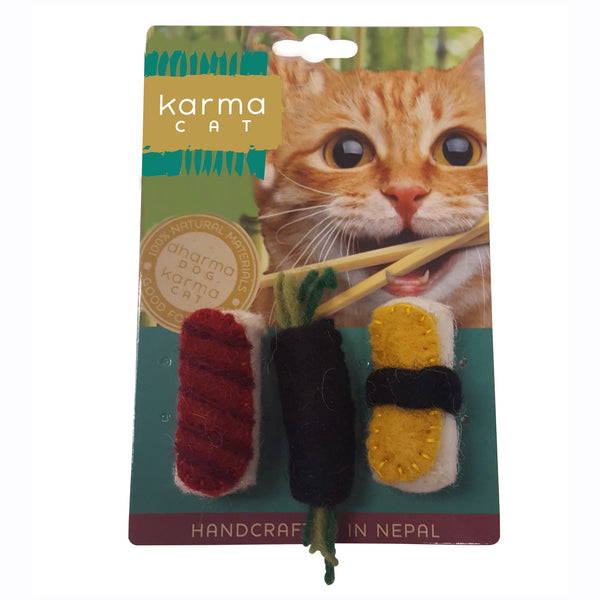 KARMA CAT 3-pack Sushi Felt Cat Toys
