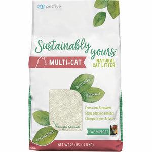 SUSTAINABLY YOURS Clumping Multi-Cat Natural Cat Litter
