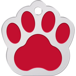 QUICK-TAG Chrome Plated Red Epoxy Paw