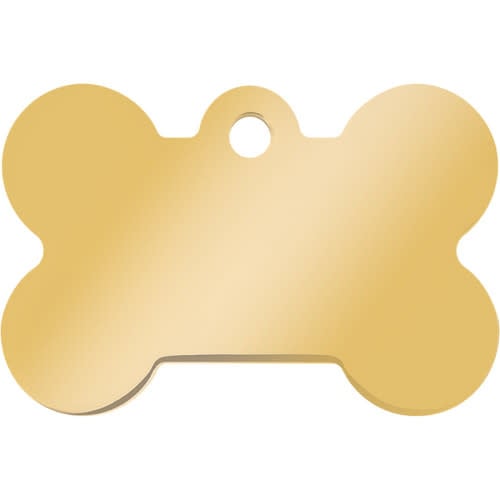 QUICK-TAG Gold Plated Brass Bone