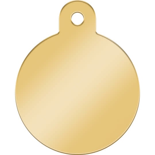 Tag Gold Plated Brass Circle