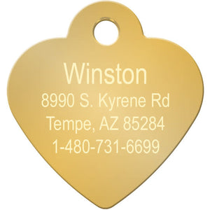 QUICK-TAG Gold Plated Brass Heart