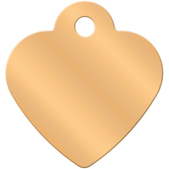 QUICK-TAG Gold Plated Brass Heart