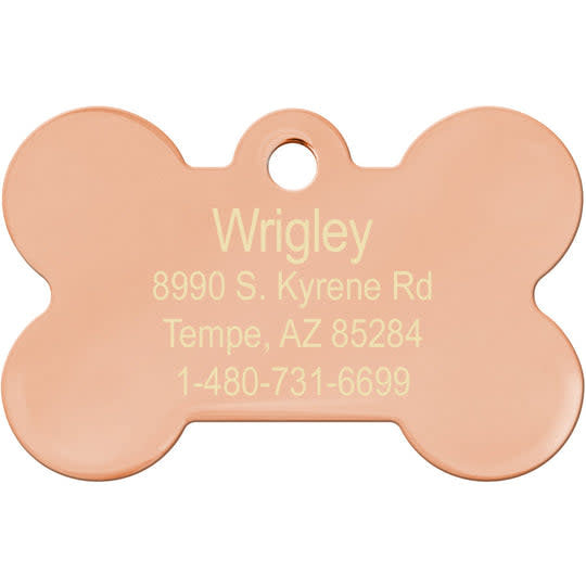 Tag Rose Gold Glitter Epoxy Bone