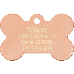 Tag Rose Gold Glitter Epoxy Bone