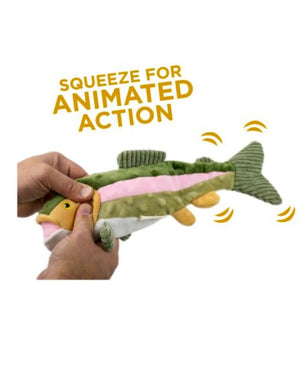 TALL TAILS Animated Trout Dog Toy 15 IN
