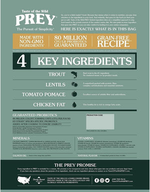 TASTE OF THE WILD Prey Dry Dog Food Trout