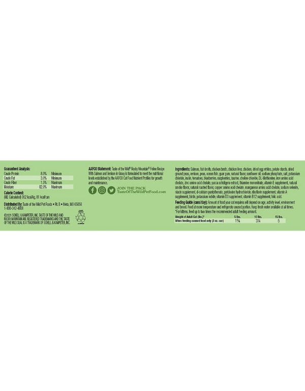 TASTE OF THE WILD Rocky Mountain Grain-Free Canned Cat Food Case-archived