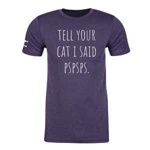 FISH & BONE T-Shirt 'Tell Your Cat I Said PSPSPS' in Storm
