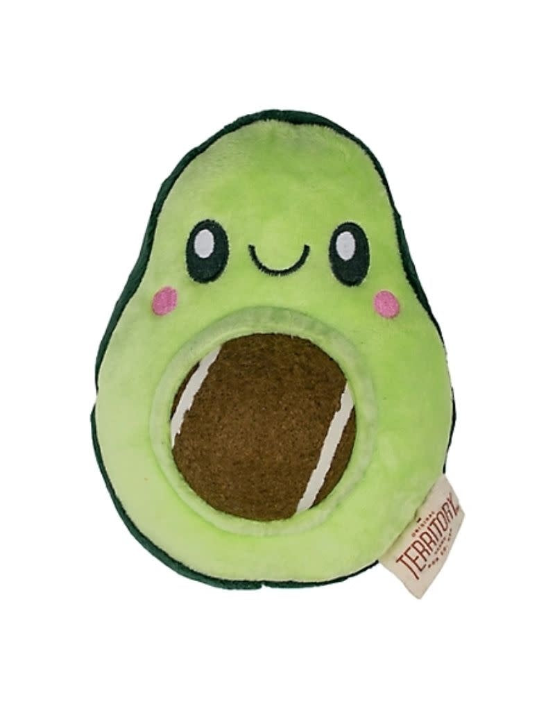 TERRITORY 2 in 1 Plush Dog Toy Avocado