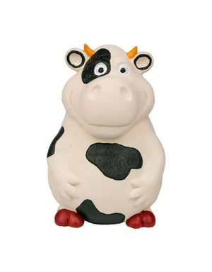 TERRITORY Latex Squeaky Dog Toy Cow 6 inch
