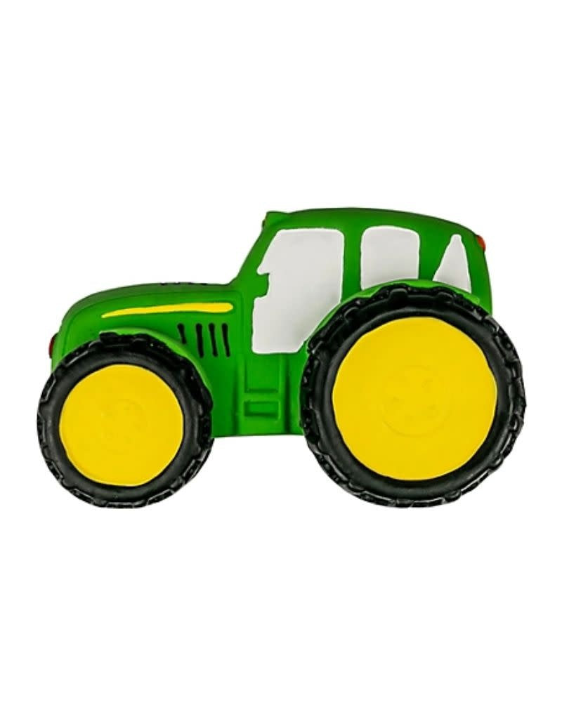 TERRITORY Latex Squeaky Dog Toy Tractor Green 6 inch