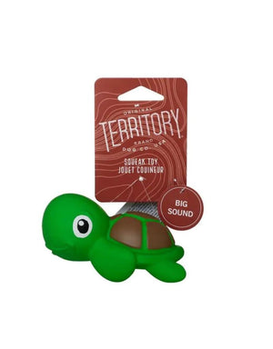 TERRITORY Natural Rubber Squeaker Turtle Dog Toy