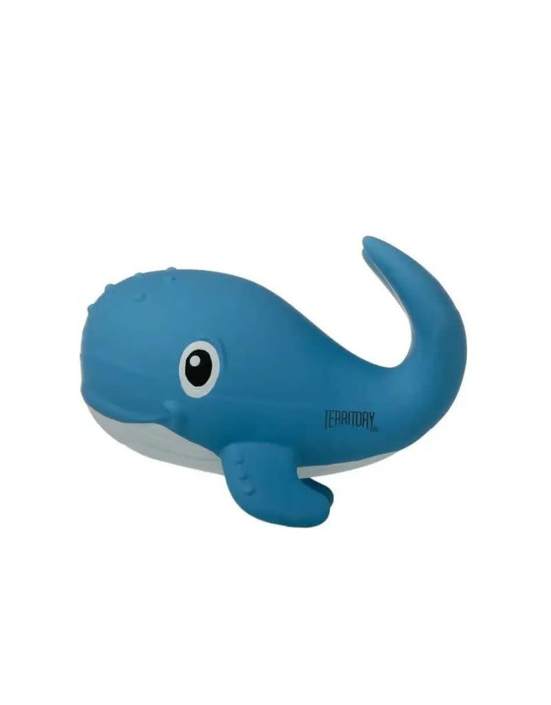 TERRITORY Natural Rubber Squeaker Whale Dog Toy