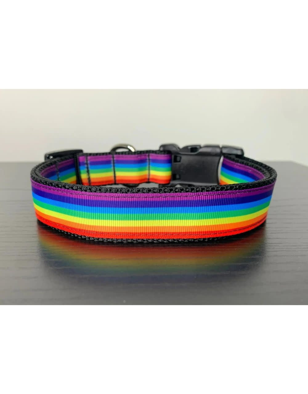 THE MAINE POOCH Dog Collar Rainbow