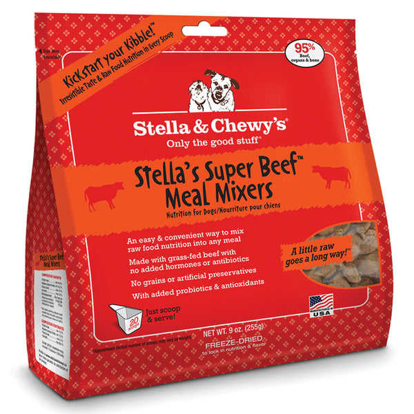 STELLA & CHEWY'S Freeze-Dried Dog Food Meal Mixers Super Beef