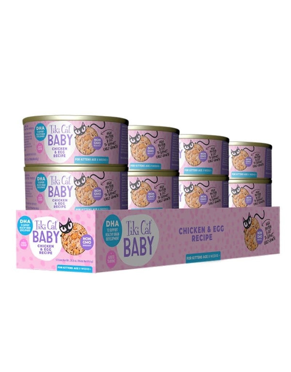 TIKI CAT Kitten Chicken and Egg Case 12/2.4OZ