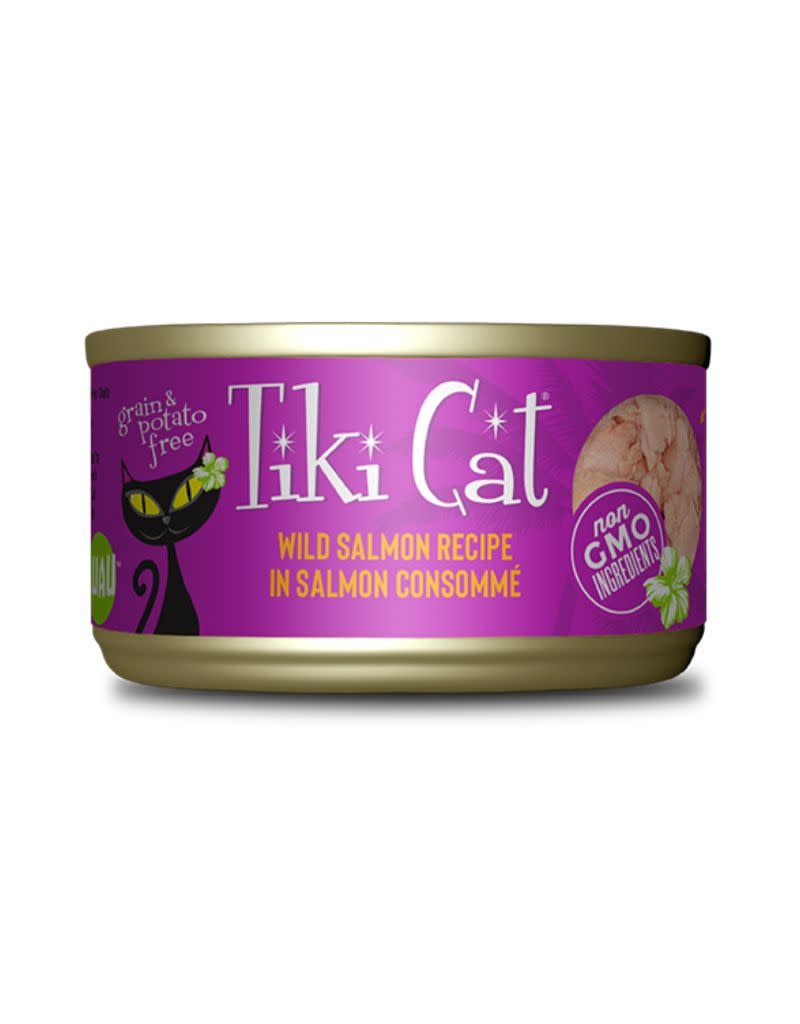 TIKI CAT Luau Wild Salmon Pate Canned Cat Food 2.8OZ CASE/12