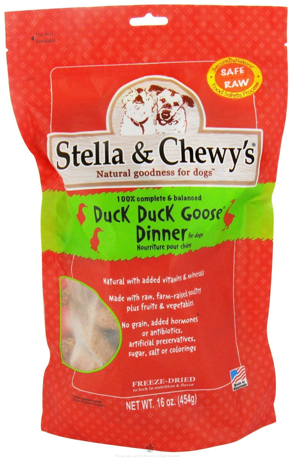 STELLA & CHEWY'S Freeze-Dried Dog Food Dinner Patties Duck Duck Goose