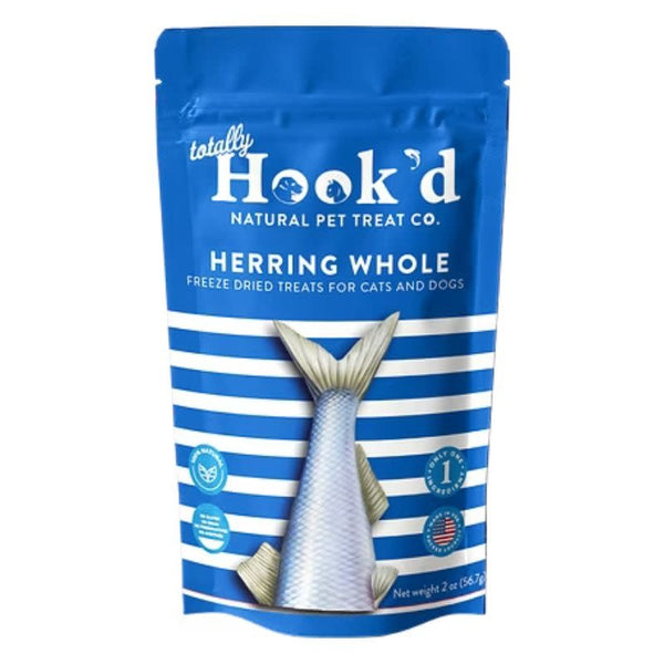TOTALLY HOOK'D Whole Herring Dog Treat 2 OZ