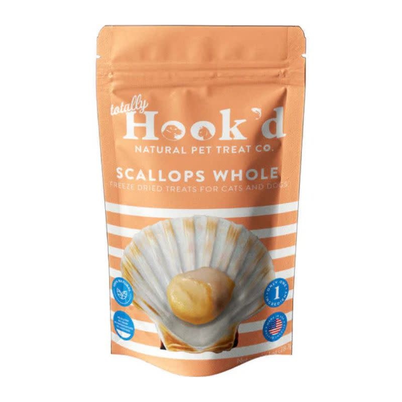TOTALLY HOOK'D Whole Scallops Dog Treat 1 OZ