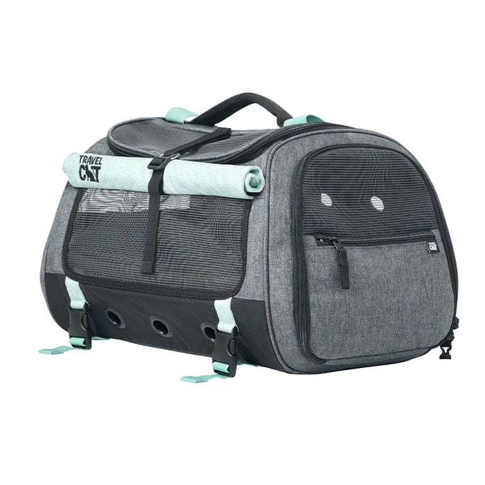 TRAVEL CAT The Transpurrter Ultimate Calming Convertible Cat Carrier Teal