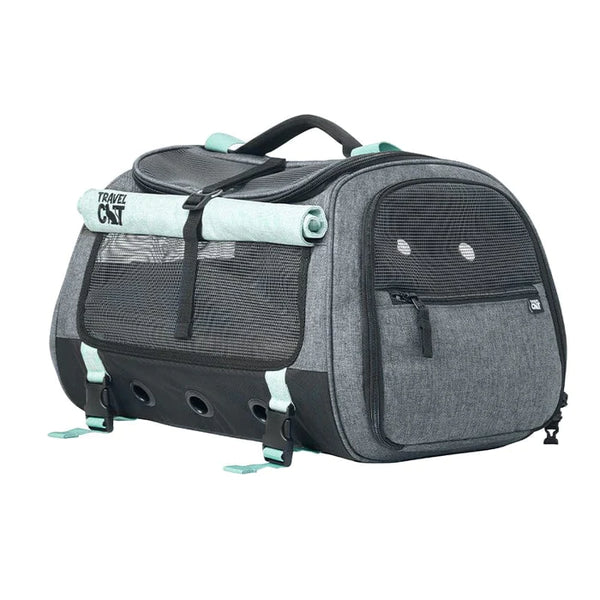 TRAVEL CAT The Transpurrter Ultimate Calming Convertible Cat Carrier Teal