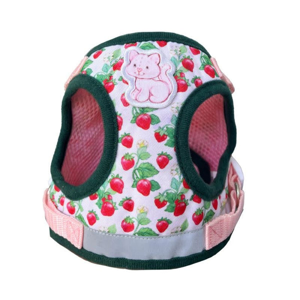 TRAVEL CAT Leash & Harness Set Strawberry Shortcake